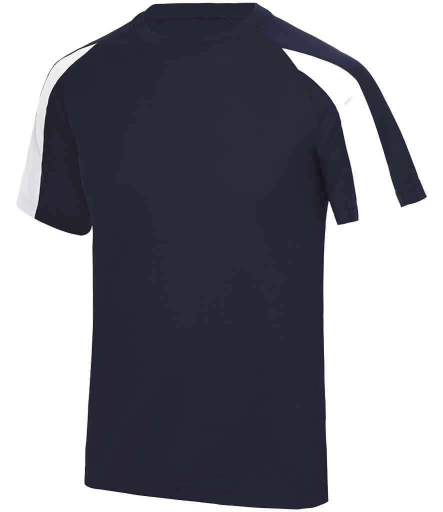 AWDis Kids Cool Contrast T-Shirt – Comfortable and Durable Kidswear French Navy/Arctic White 1213