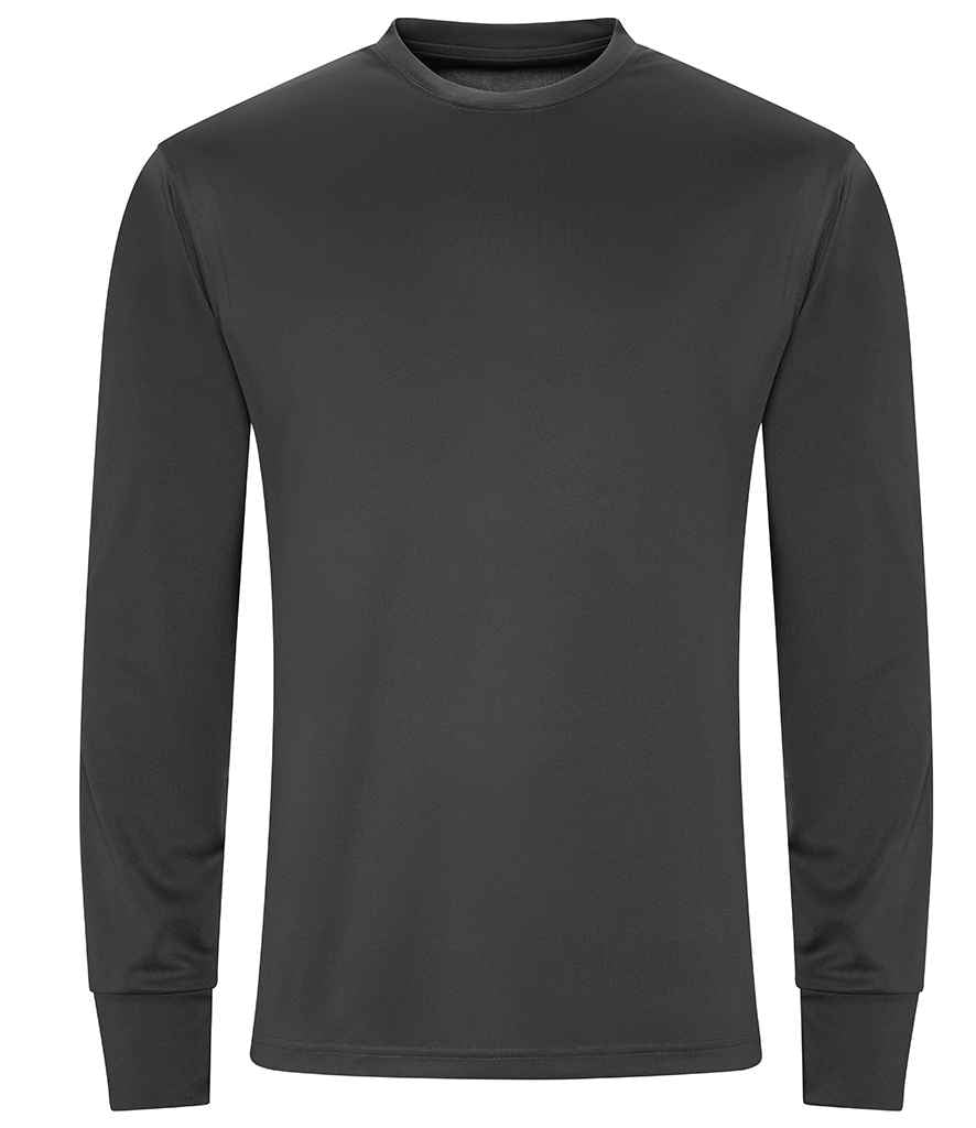 AWDis Cool Long Sleeve Active T-Shirt – Comfortable & Durable Performance Wear Charcoal XXL