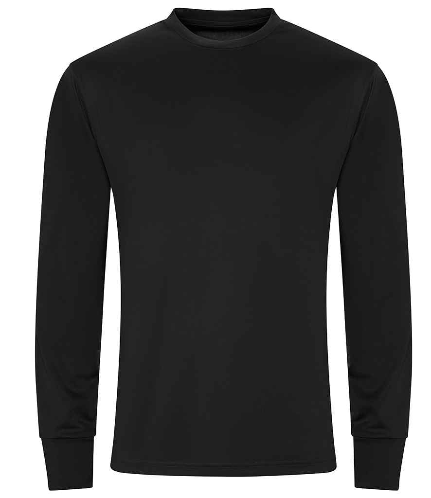 AWDis Cool Long Sleeve Active T-Shirt – Comfortable & Durable Performance Wear Jet Black XXL