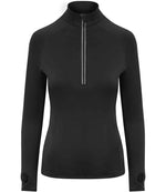 AWDis Ladies Cool-Flex Half Zip Top for Active Irish Lifestyles Jet Black XL