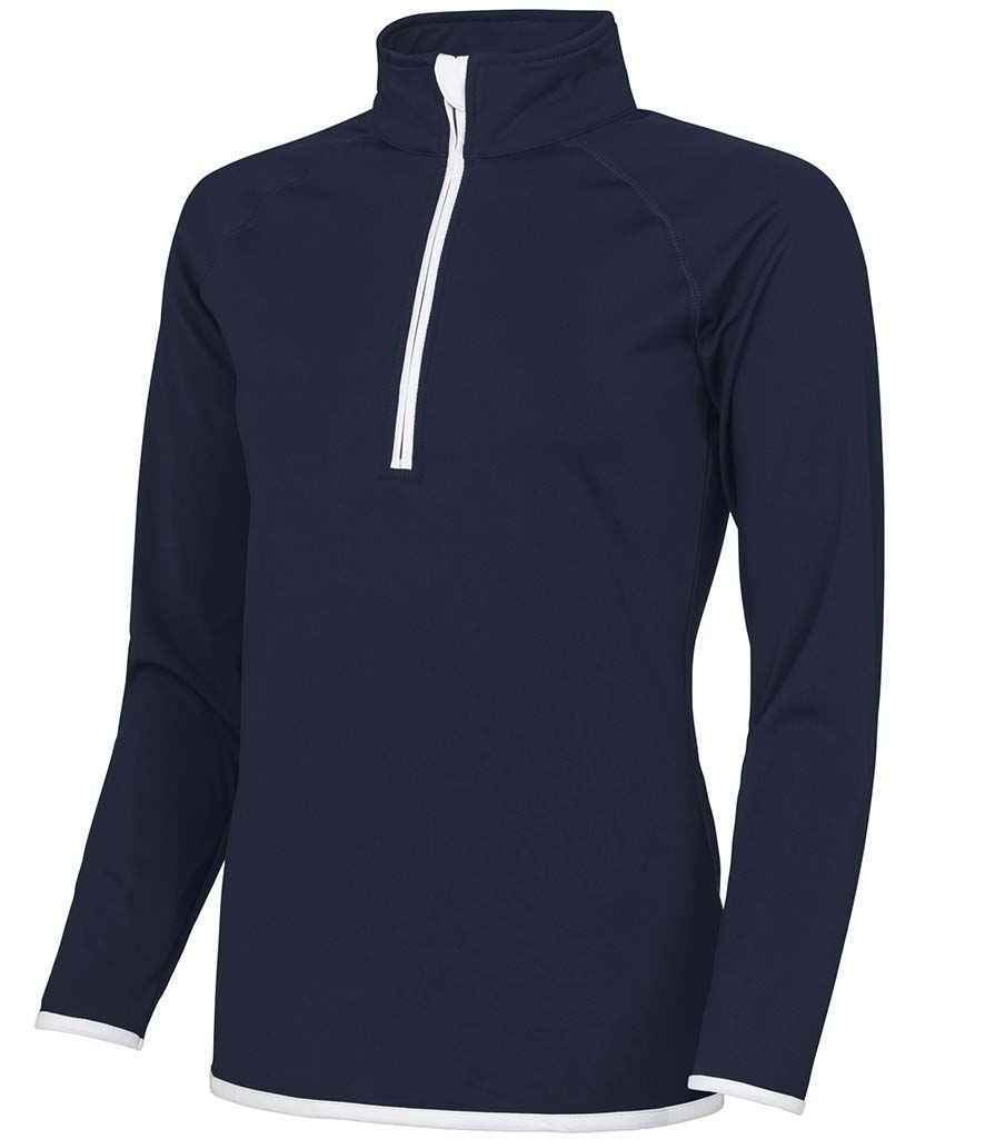 AWDis Ladies Cool Half Zip Sweat Top - Performance and Comfort