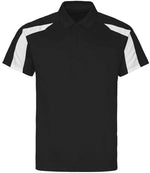 AWDis Cool Contrast Polo Shirt - Lightweight & Durable Polo for Irish Businesses Jet Black/Arctic White XXL