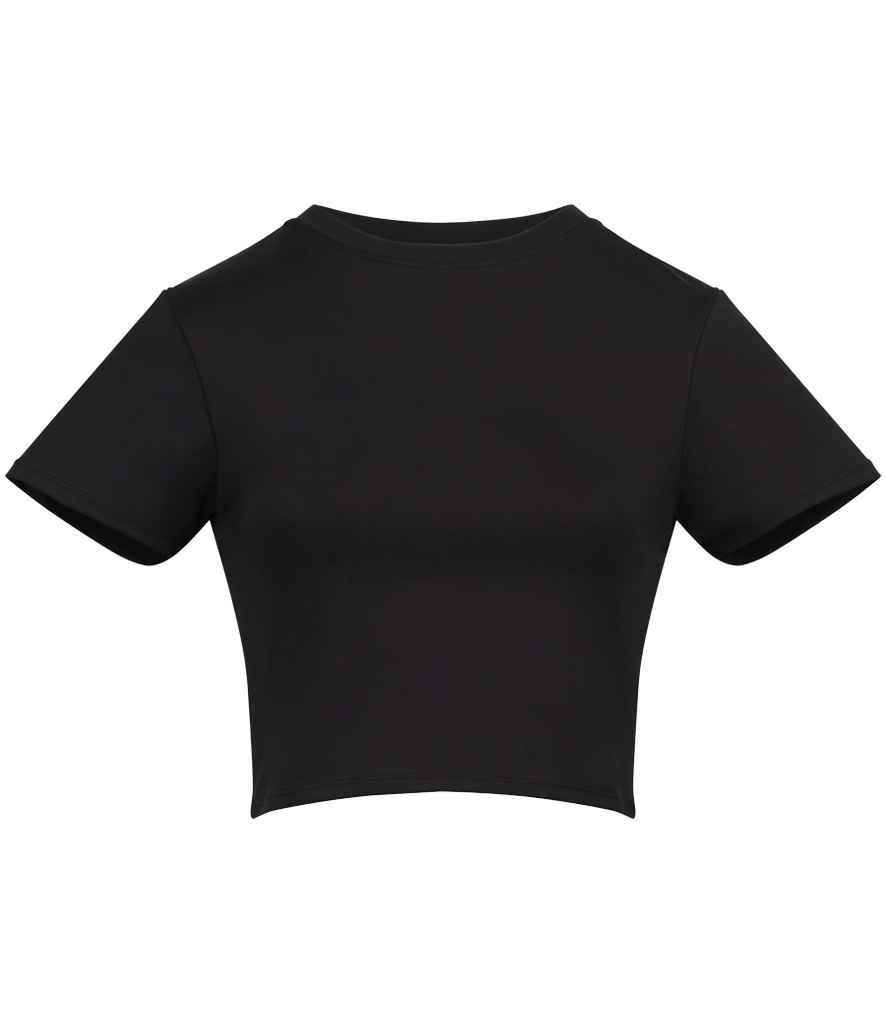 AWDis Ladies Cool Recycled Cropped T-Shirt | Sustainable Activewear Ireland Jet Black 3XL
