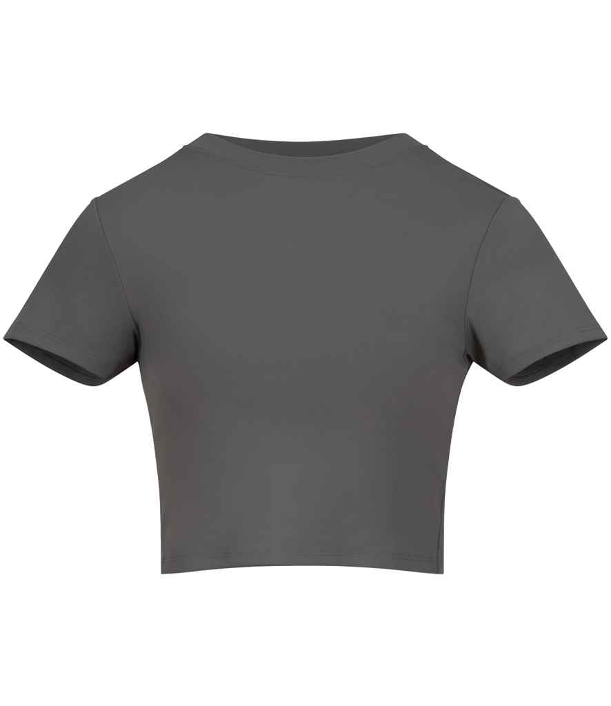 AWDis Ladies Cool Recycled Cropped T-Shirt | Sustainable Activewear Ireland Platinum Grey M