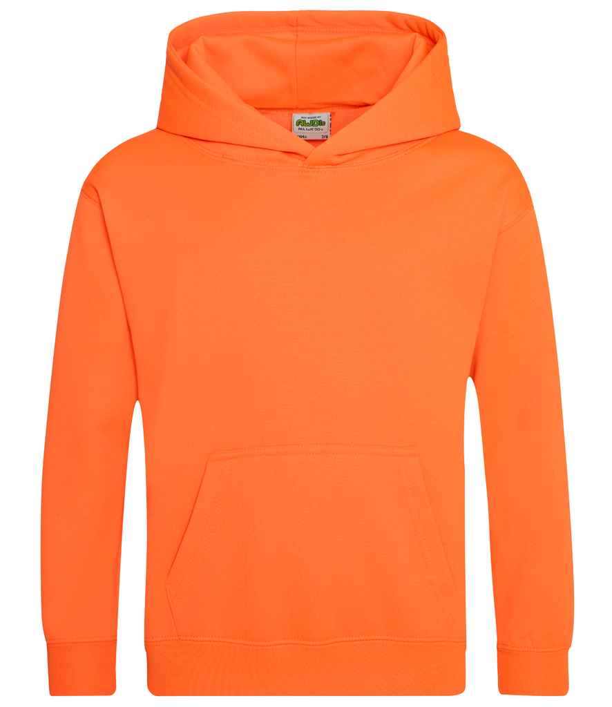 AWDis Kids Electric Hoodie – Comfortable and Durable Children's Hoodie for Irish Schools and Clubs Electric Orange 1213