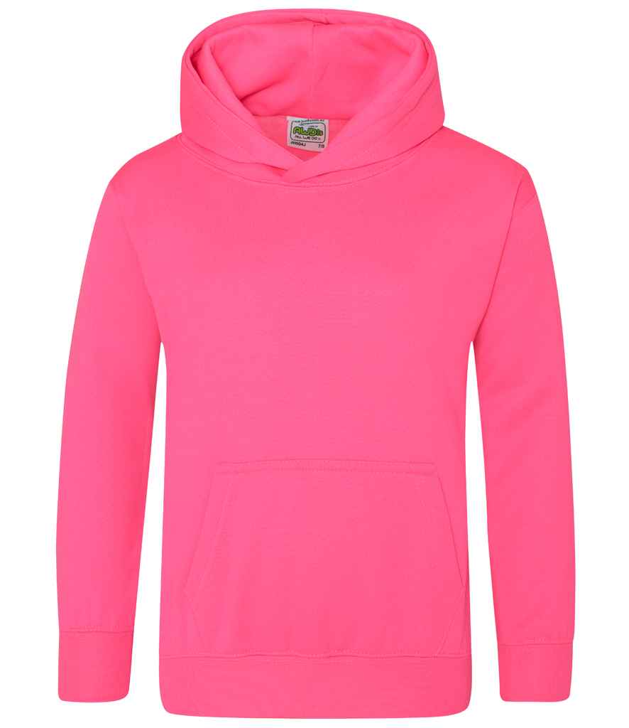 AWDis Kids Electric Hoodie – Comfortable and Durable Children's Hoodie for Irish Schools and Clubs Electric Pink 1213