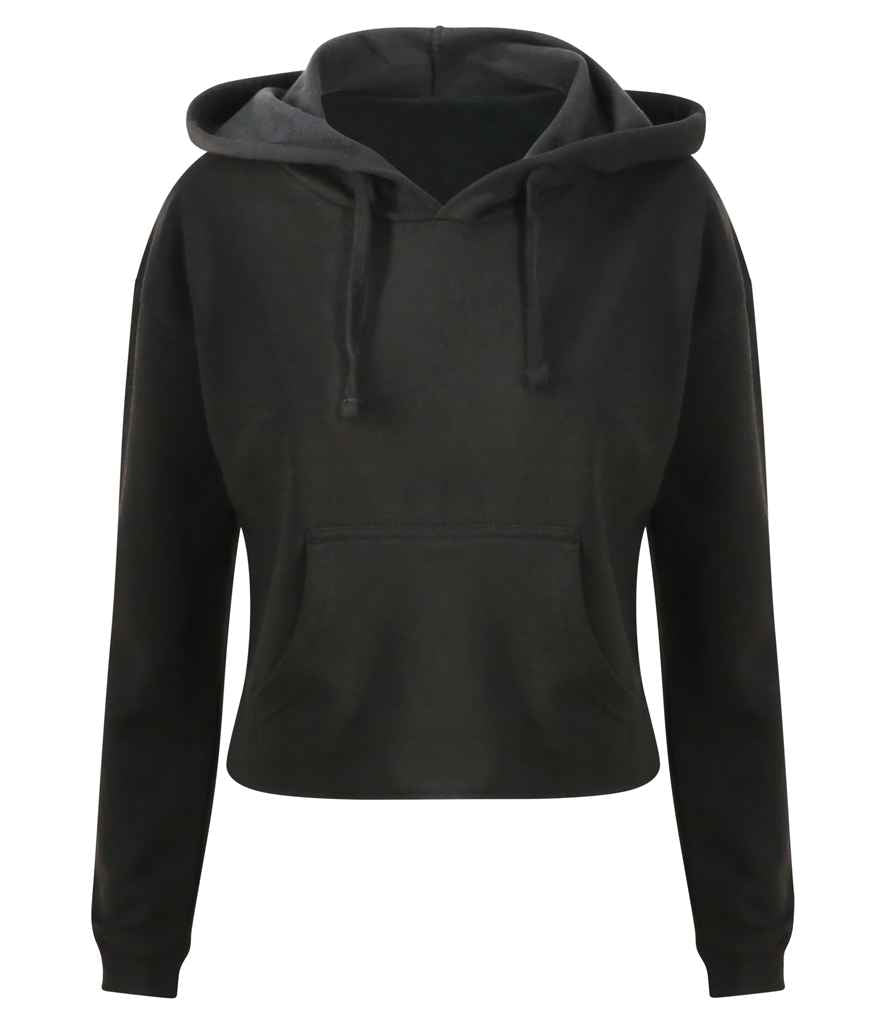 AWDis Ladies Cropped Hoodie – Stylish and Comfortable Hoodies by Fou Tees Ireland Jet Black XL