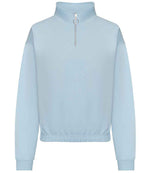 AWDis Ladies Cropped 1/4 Zip Sweatshirt for Comfortable Style