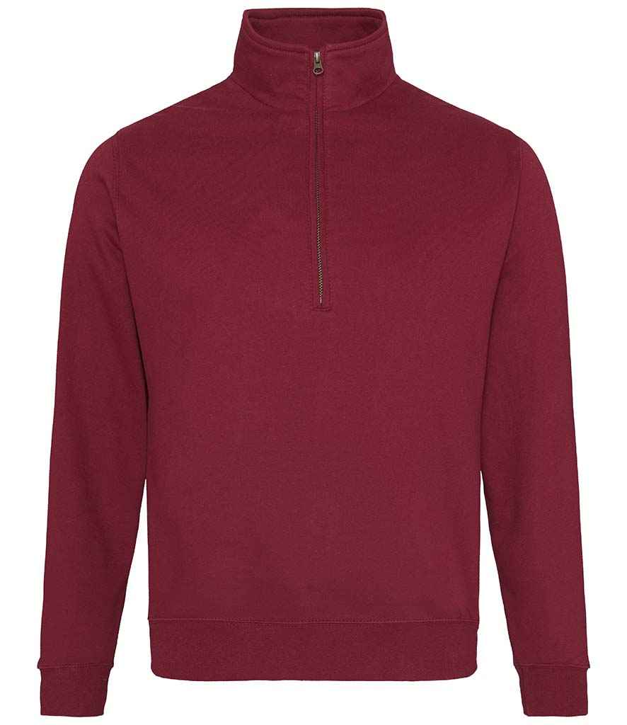 AWDis Sophomore Zip Neck Sweatshirt – Quality Irish Promotional Hoodie Burgundy XXL