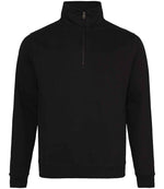 AWDis Sophomore Zip Neck Sweatshirt – Quality Irish Promotional Hoodie Deep Black XXL