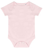 Larkwood Essential Short Sleeve Baby Bodysuit – Bulk Orders for Irish Businesses | Fou Tees Ireland Pale Pink 1218