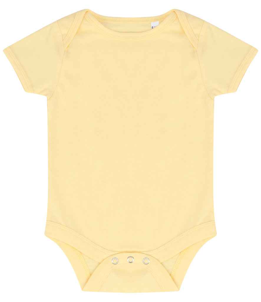 Larkwood Essential Short Sleeve Baby Bodysuit – Bulk Orders for Irish Businesses | Fou Tees Ireland Pale Yellow 1218