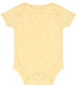 Larkwood Essential Short Sleeve Baby Bodysuit – Bulk Orders for Irish Businesses | Fou Tees Ireland Pale Yellow 1218