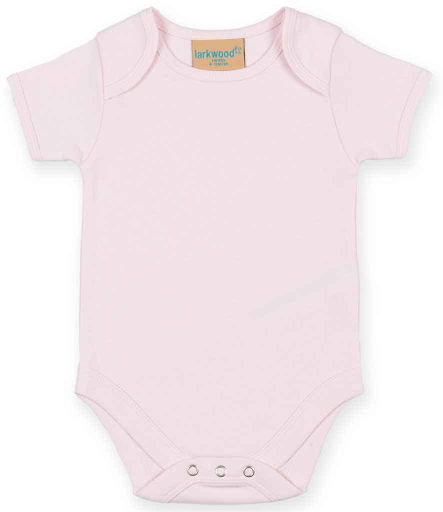 Larkwood Short Sleeve Baby Bodysuit – Comfortable and Durable Babywear Pale Pink 1218