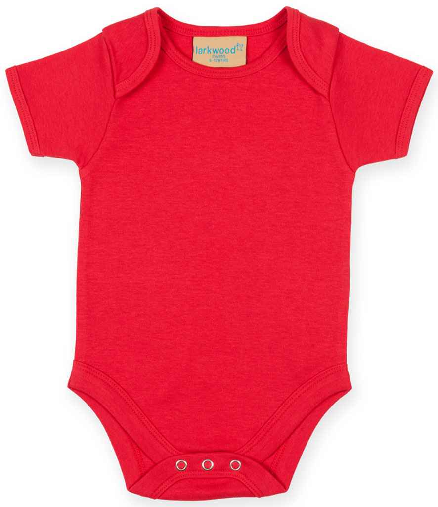 Larkwood Short Sleeve Baby Bodysuit – Comfortable and Durable Babywear Red 1218