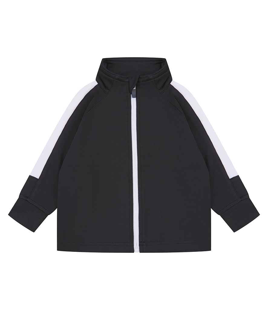 Larkwood Baby Toddler Tracksuit Top for Bulk Orders - Durable Schoolwear by Fou Tees Ireland Black/White 2436