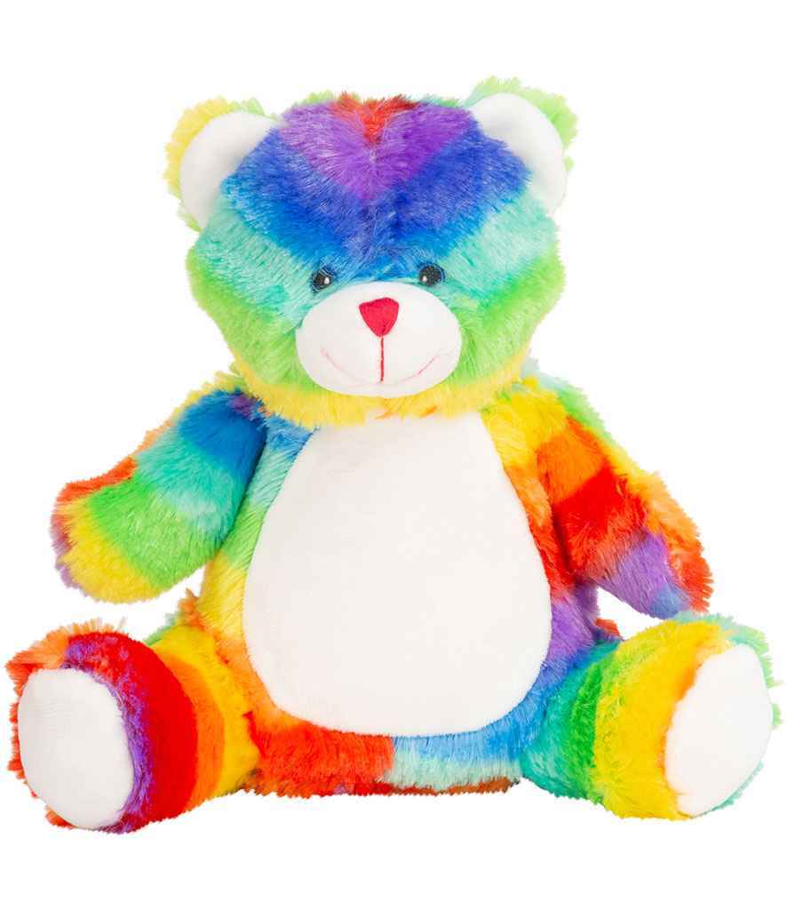 Mumbles Zippie Rainbow Bear - Soft Plush Multi-Coloured Bear for Personal and Promotional Use