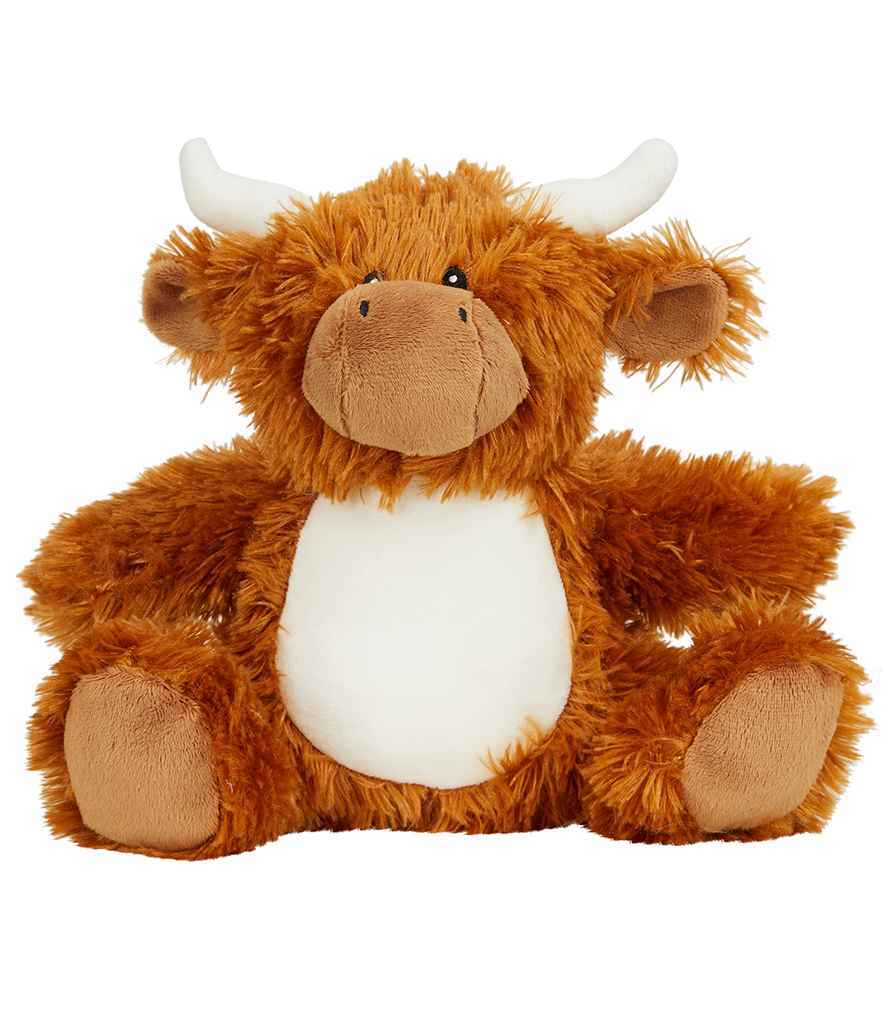 Mumbles Zippie Highland Cow - Plush Soft Toy for Personal and Promotional Use