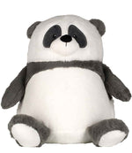 Mumbles Zippie Panda – Soft Plush Grey and White Panda with Zip Decoration Panel