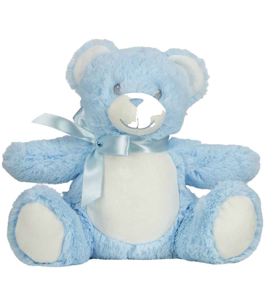 Mumbles Printme Mini Animals - Soft Plush Mini Toys for Personalised Gifts Blue Teddy M