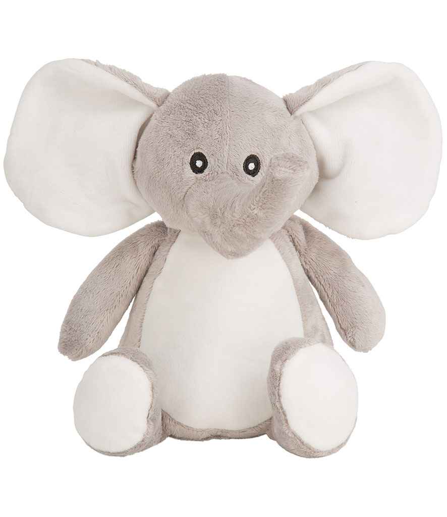 Mumbles Printme Mini Animals - Soft Plush Mini Toys for Personalised Gifts Grey Elephant M
