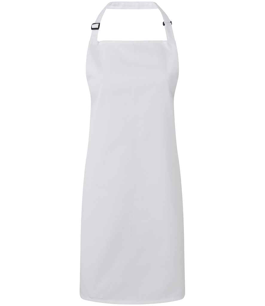 Premier Colours Bib Apron - Durable and Adjustable Apron for Hospitality and Catering White XL