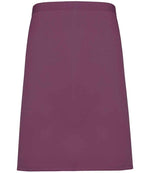 Premier Colours Mid Length Apron – Durable and Practical Apron for Hospitality and Catering Aubergine ONE
