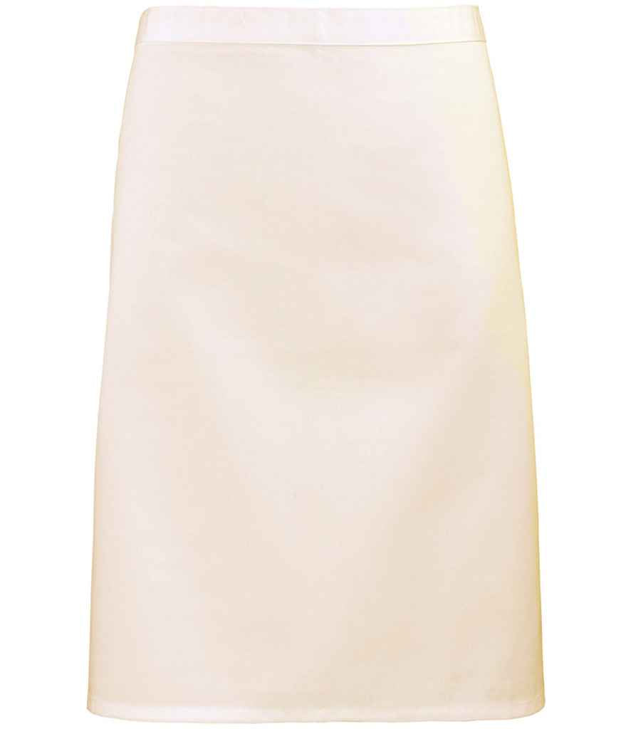 Premier Colours Mid Length Apron – Durable and Practical Apron for Hospitality and Catering Natural ONE