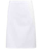 Premier Colours Mid Length Apron – Durable and Practical Apron for Hospitality and Catering White ONE