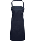 Premier Colours Bib Apron with Pocket – Durable and Practical Apron for Hospitality and Catering Navy ONE