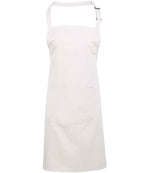Premier Colours Bib Apron with Pocket – Durable and Practical Apron for Hospitality and Catering White ONE