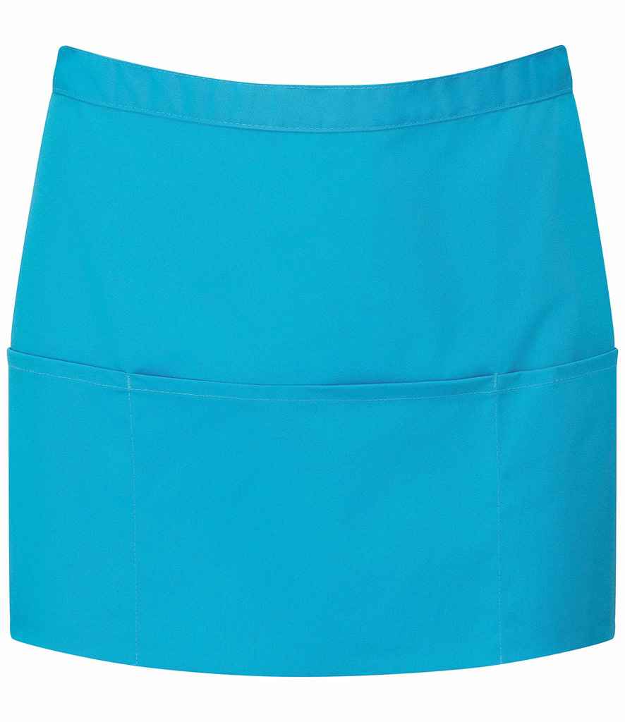 Premier Colours 3 Pocket Apron – Durable and Practical Apron by Premier Turquoise Blue ONE