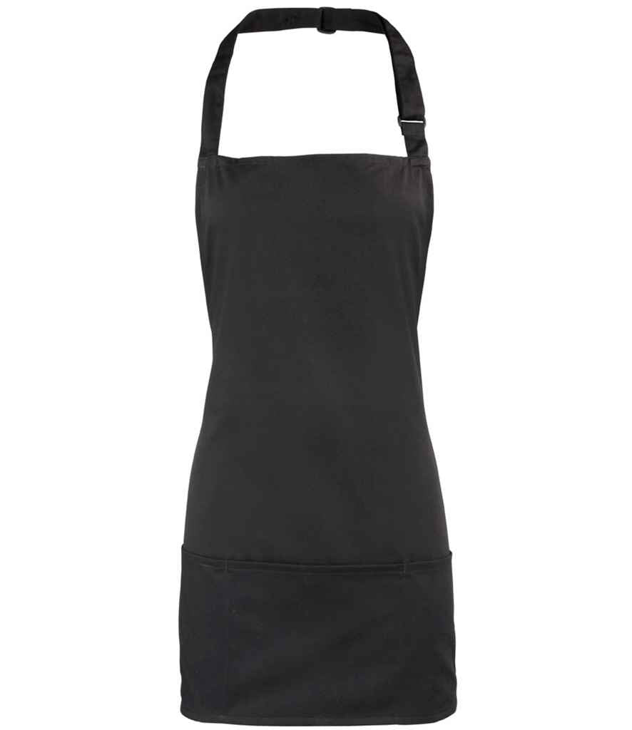 Premier Colours 2-in-1 Apron - Premier 'Colours' 2-in-1 Apron Black ONE