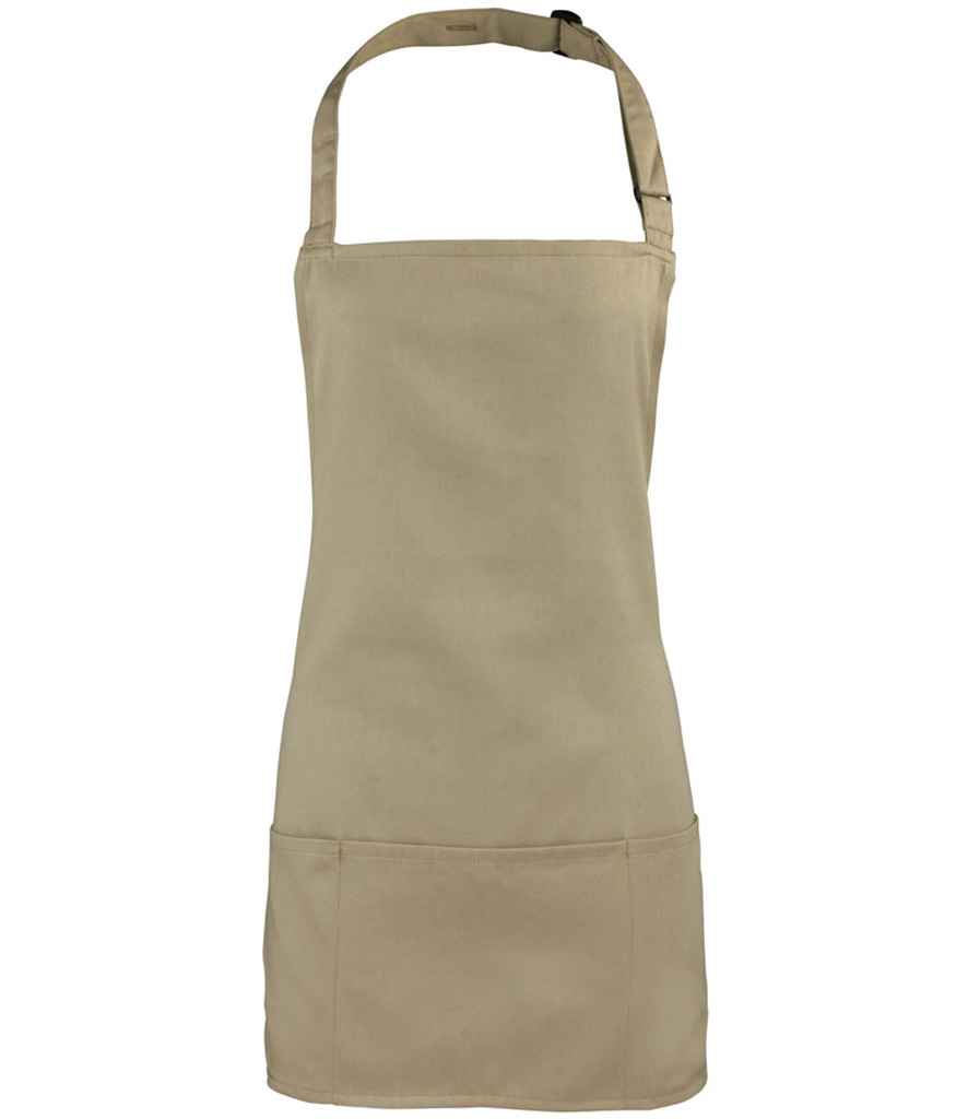 Premier Colours 2-in-1 Apron - Premier 'Colours' 2-in-1 Apron Khaki ONE