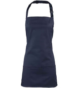 Premier Colours 2-in-1 Apron - Premier 'Colours' 2-in-1 Apron Navy ONE