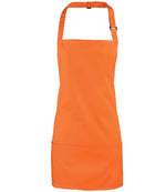 Premier Colours 2-in-1 Apron - Premier 'Colours' 2-in-1 Apron Orange ONE