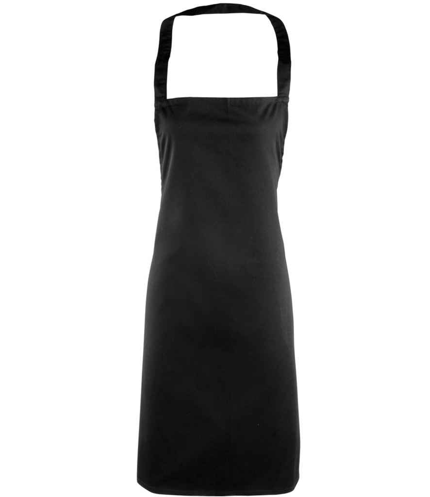Premier Essential Bib Apron – Durable and Comfortable Apron for Hospitality and Catering Black ONE