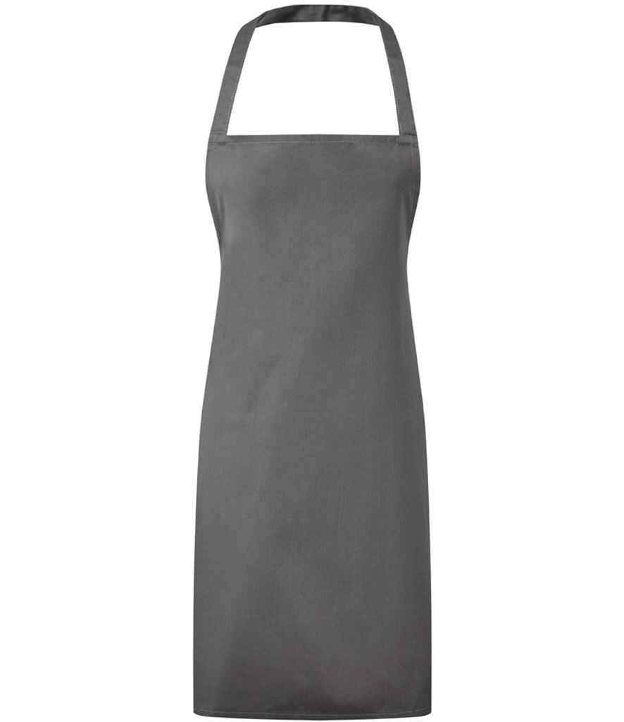 Premier Essential Bib Apron – Durable and Comfortable Apron for Hospitality and Catering Dark Grey ONE