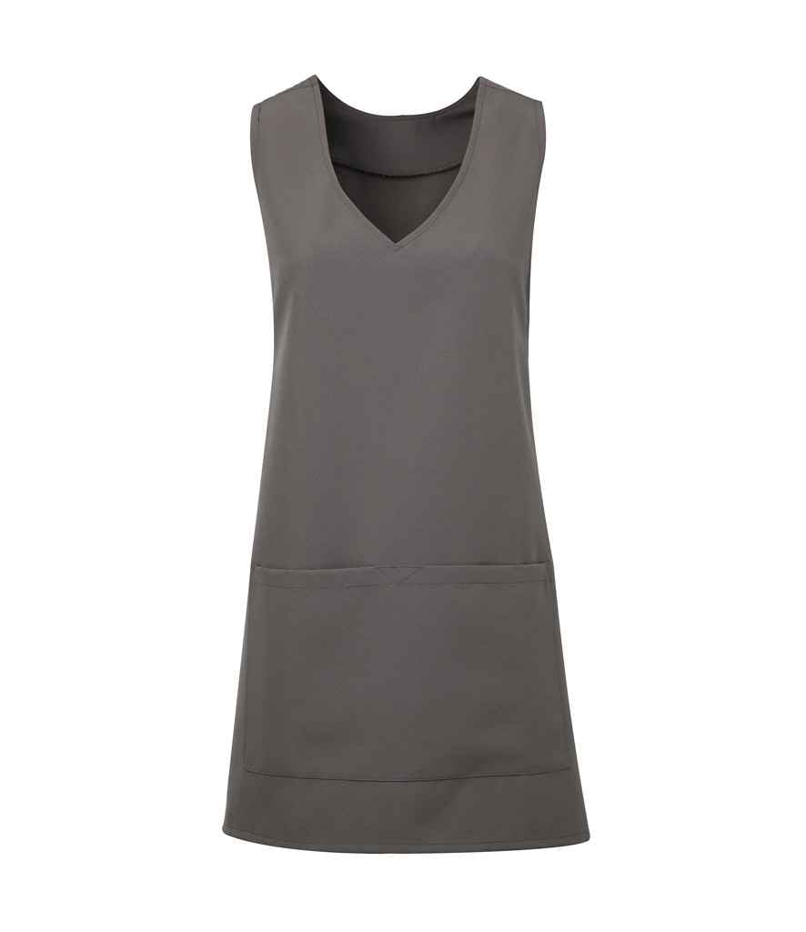 Premier Wrap Around Tunic Apron – Durable and Practical Workwear Dark Grey L/XL
