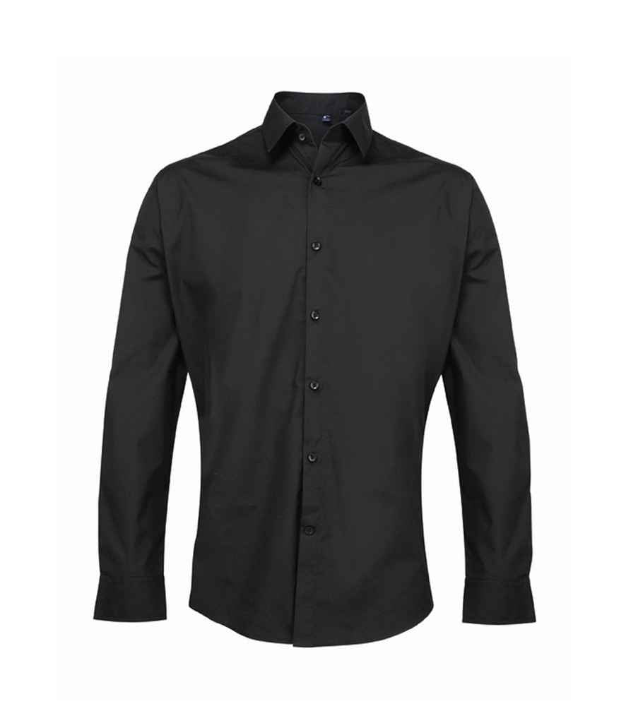 Premier Supreme Long Sleeve Poplin Shirt - Quality Workwear from Fou Tees Ireland Black 19
