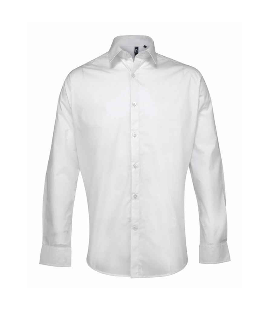 Premier Supreme Long Sleeve Poplin Shirt - Quality Workwear from Fou Tees Ireland White 19
