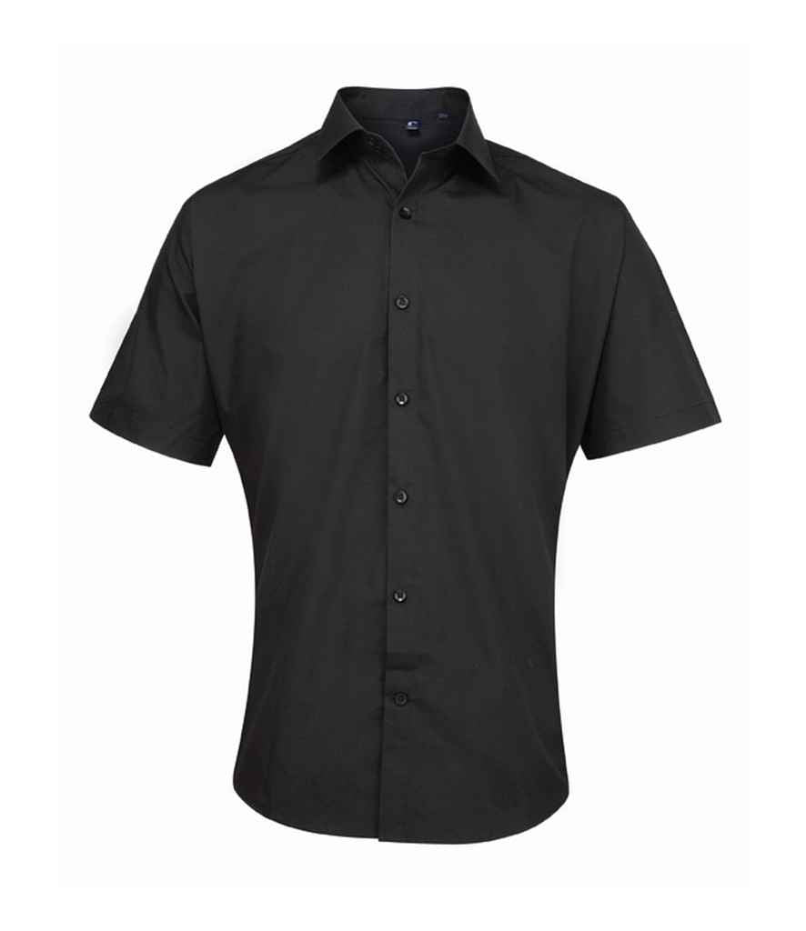 Premier Supreme Short Sleeve Poplin Shirt – Comfortable and Professional Workwear Black 19
