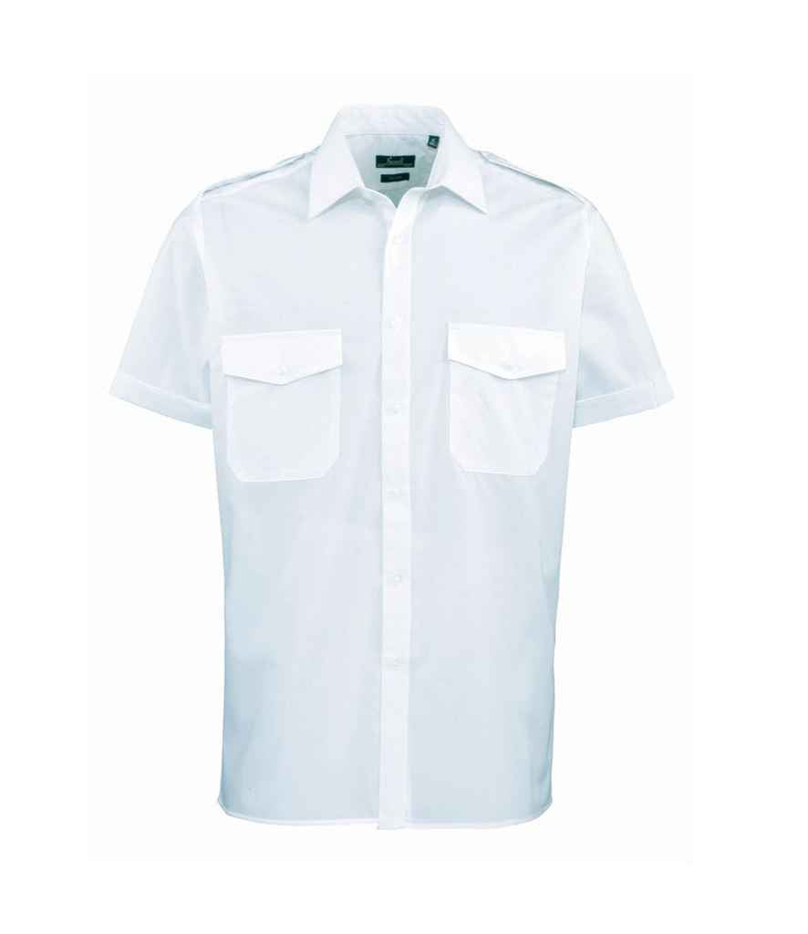 Premier Short Sleeve Pilot Shirt – Practical and Professional Workwear Light Blue 23