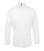 Premier Signature Long Sleeve Oxford Shirt – Durable and Stylish Workwear from Fou Tees Ireland White 23
