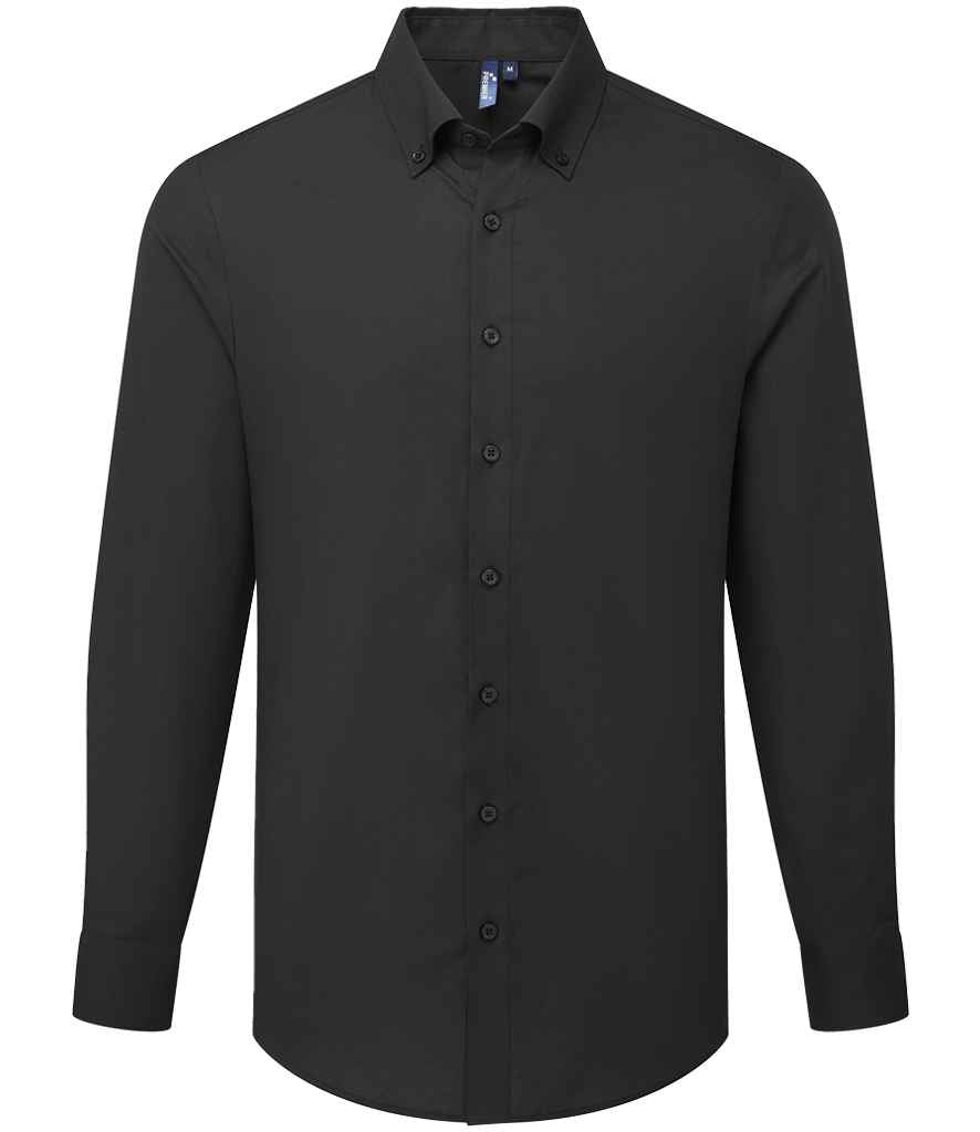 Premier Supreme Long Sleeve Oxford Shirt – Comfortable Organic Cotton Workwear Black 5XL