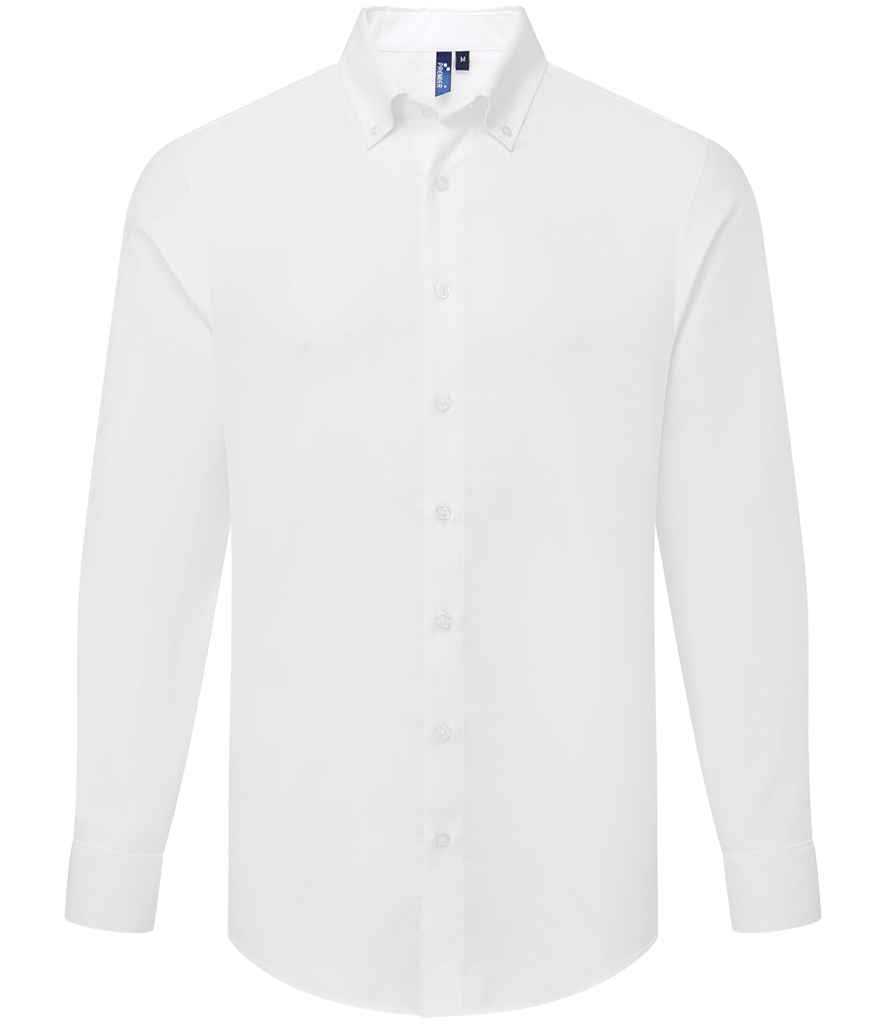 Premier Supreme Long Sleeve Oxford Shirt – Comfortable Organic Cotton Workwear White 5XL
