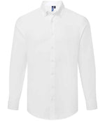 Premier Supreme Long Sleeve Oxford Shirt – Comfortable Organic Cotton Workwear White 5XL