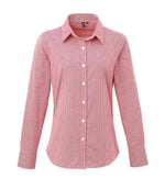 Premier Ladies Gingham Long Sleeve Shirt | Premier Shirts Ireland