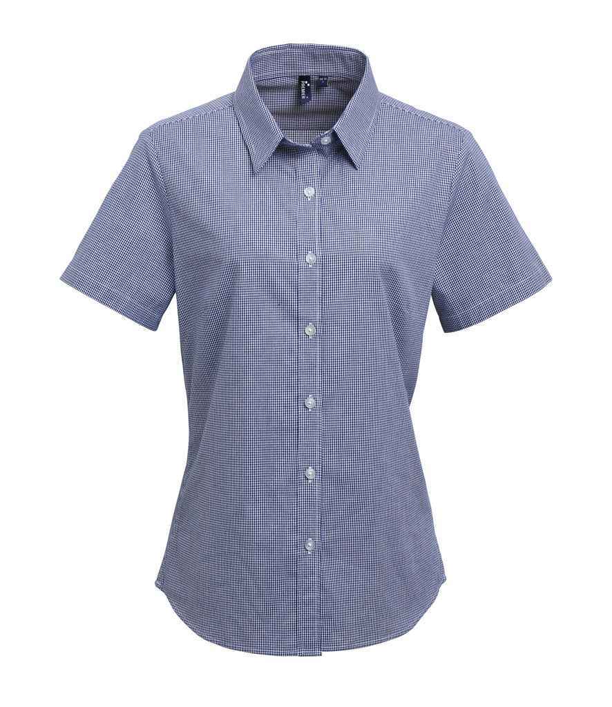 Premier Ladies Gingham Short Sleeve Shirt – Quality Shirt for Irish Businesses