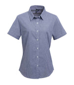 Premier Ladies Gingham Short Sleeve Shirt – Quality Shirt for Irish Businesses
